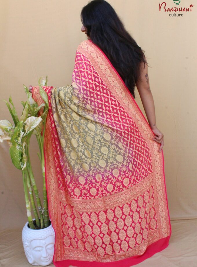 Alia Bhatt Neemjari Bandhej Saree